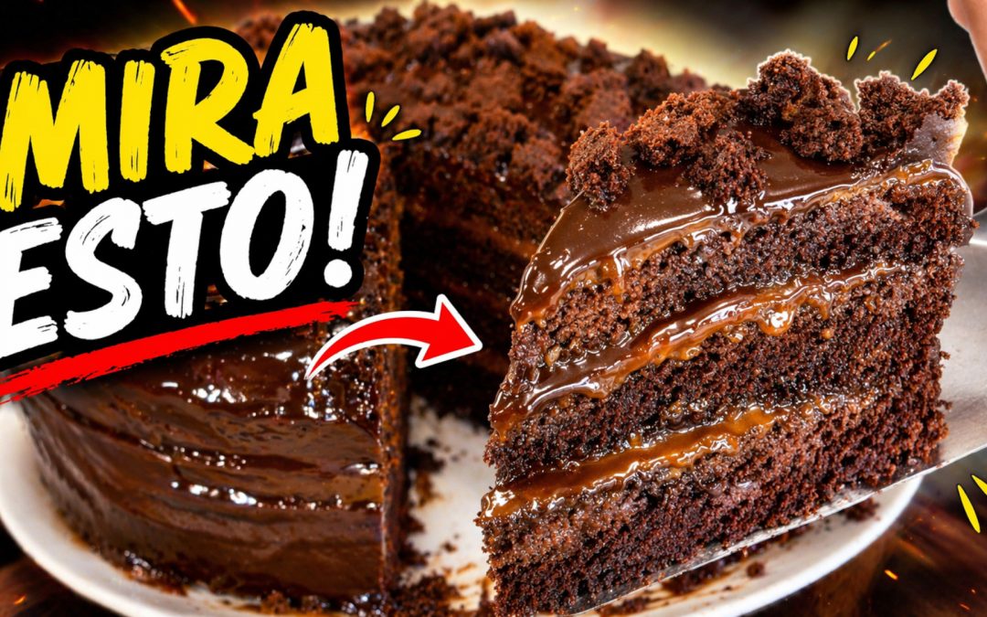 Tarta de chocolate jugosa de 3 capas